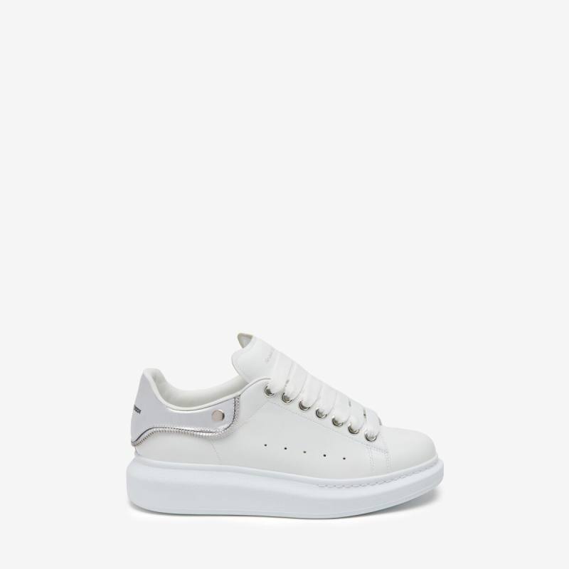Alexander McQueen Women's White Oversized Sneaker - 8.5 (Calf Leather)